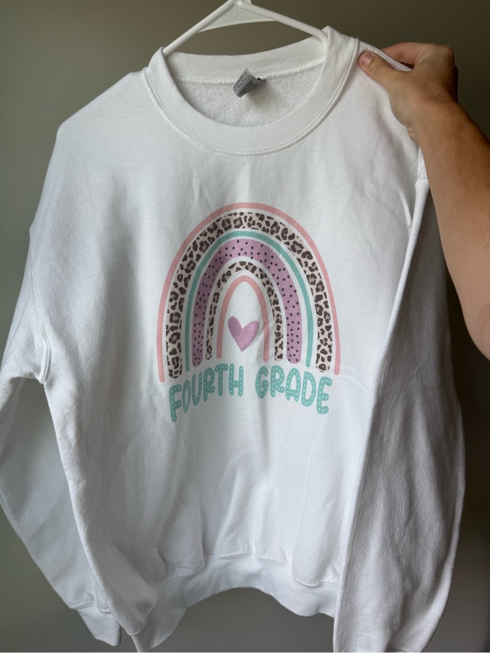 White Rainbow 'Fourth Grade' Pullover Sweatshirt